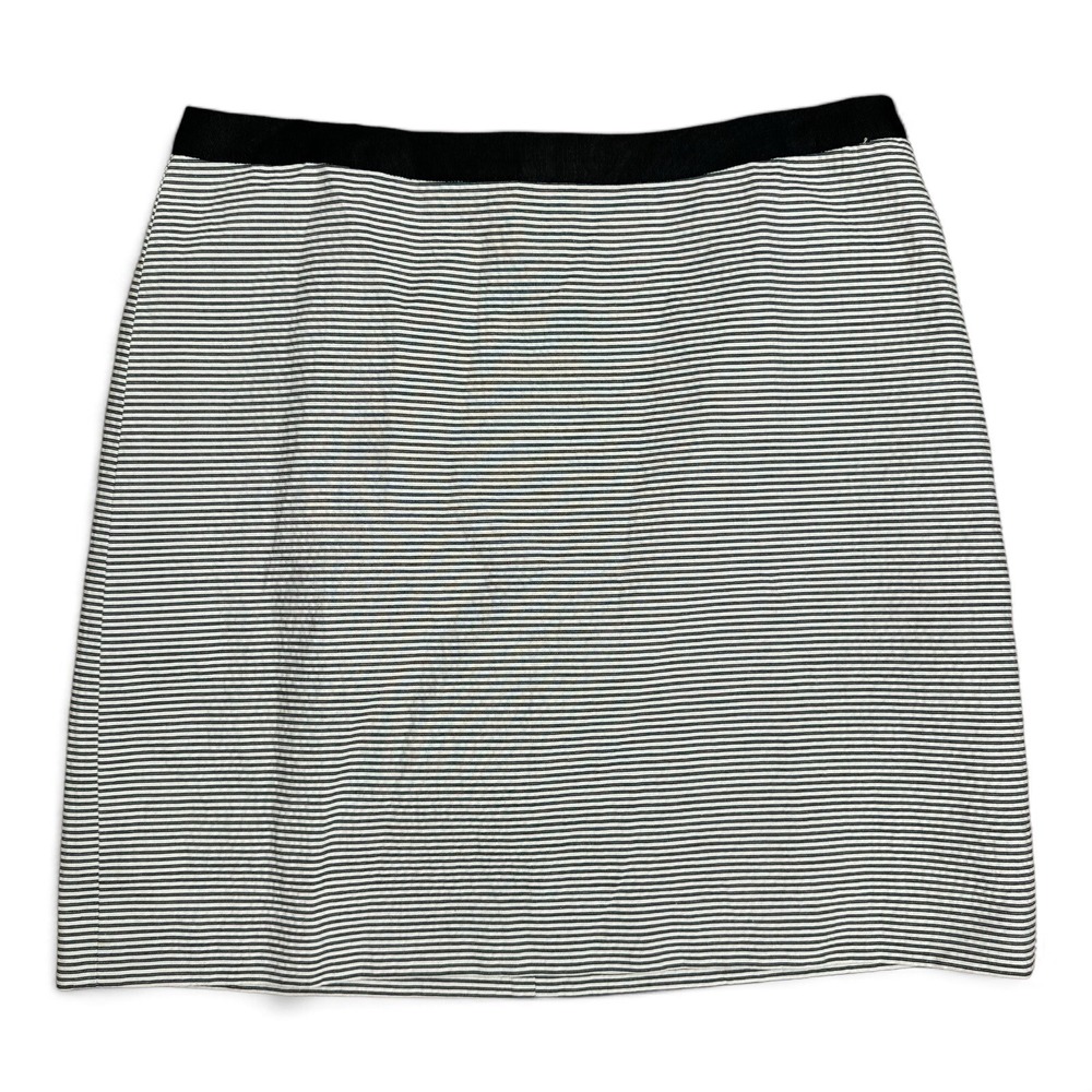 Ann Taylor Loft Seersucker Stripe Skirt Size 6 Lined Zip Closure